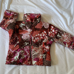 Oilily Pink Patterned Puffer Coat (Size 104)